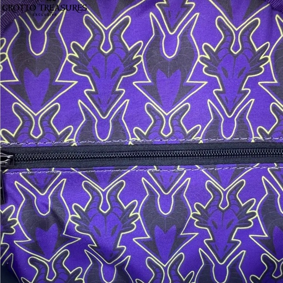 Loungefly Disney Villains Maleficent Jersey Glow Mini Backpack - Picture 6 of 6